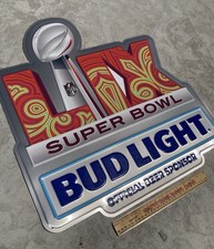 🔥 LXI Eagles Bud Light Football Super Bowl Beer Tin Bar Sign Championship picture
