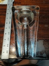 Vintage Heavy Glass Cigar Ashtray Paper Weight 8.5x5x1.5