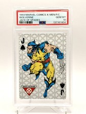 1993 X-Men Marvel Playing Cards WOLVERINE #JS PSA 10 Graded RARE picture