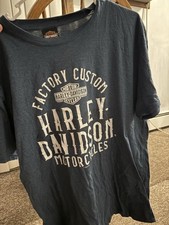 Harley-Davidson Motorcycles Hill City South Dakota Black Blue Shirt Men’s Lg. $2 picture