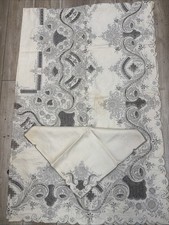 Vintage Hand Worked Tablecloth 72x108 + 12 Napkins Embroidery Cutwork Hong Kong picture
