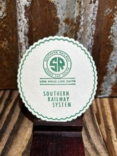 Vintage NOS Southern Railway System Lounge Car Paper Drink Coaster picture