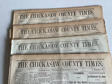 IOWA PIONEER 1870’S NEWSPAPERS FOUR LAWLER CHICAWSAW COUNTY ORIGINAL & COMPLETE picture