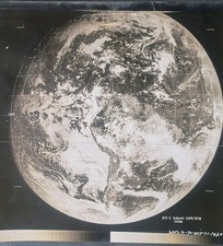 NASA 1971 ATS-3 Full Earth Whole Disk Silver Halide Type 1 Satillite Photo 10x10 picture