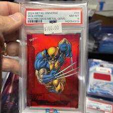 /100 Wolverine 2024 Marvel Metal Universe Precious Metal Gems Red PMG PSA 8  🔥 picture