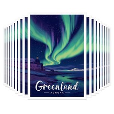 xtvinvm Vintage Travel Postcards Color Denmark, Greenland – Aurora Borealis picture