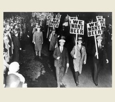 1931 Prohibition Protest PHOTO We Want Beer, New Jersey Liquor Rally Labor Union picture