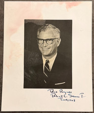 Robert C. Seamans Jr Autographed NASA Portrait Photo Signed 1968 Apollo Era picture