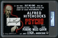 Janet Leigh signed autograph 5.5x8 Actress: Psycho Poster Custom Cut PSA Slabbed picture