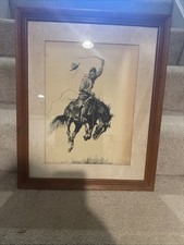 Frederic Remington Old Bill Cavalryman Western Americana Framed Art Print picture