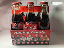 Vintage Dale Jr And Dale Earnhardt Senior 6 Pack Coke Bottles Set picture