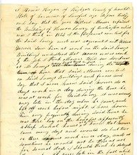 1840 Handwritten Deposition Thomas Hagan Benjamin Peake Franklin Vermont Lowrey picture