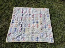 Vtg Antique Patchwork Quilt Small Hand Made 44