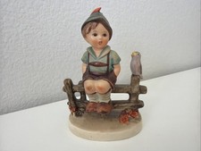 Vintage 1938 MJ Hummel Goebel “Wayside Harmony” Figurine 111 3/0 Boy on Fence picture