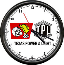 Reddy Kilowatt Texas Power & Light Electric Power Company Retro Sign Wall Clock picture