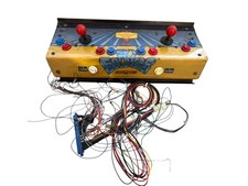 Vintage Cabinet Arcade Romstar Sky Soldiers Joystick Buttons Assembly AS IS picture
