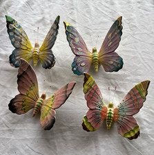 Set of 4 Vintage Italian Pottery SANDINI & Bertoncello Ceramic Butterflies picture