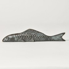 Vintage Bronze Fish Ornament Paperweight Koi Fish Carp picture