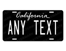 California Black Custom Personalized License Plate 6x12 4x7 3x6 Auto Tag picture