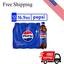 Pepsi Cola Soda Pop, 16.9 fl oz, 12 Pack Bottles **** picture