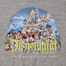 NWT Disneyland Resort T-Shirt Size 2XL Happiest Place On Earth Gray Graphic  picture
