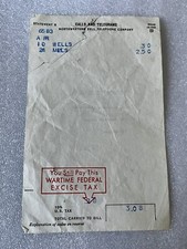 1924 Calls and Telegrams Northwestern Bell Telephone Company Receipt Wartime Tax picture