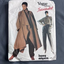Vogue 1476 Issey Miyake Sewing Pattern CUT Size 14 Coat Shirt Pants Designer Vtg picture
