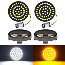 New 1157 LED Motorcycle Front Turn Signals Bulbs 2 Inch Bullet Lights with picture