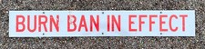 Vintage Colorado BURN BAN IN EFFECT Sign thick aluminum measures 12x66 inches picture