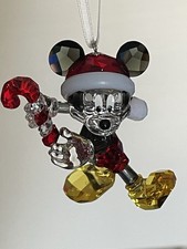 Swarovski Mickey Mouse Ornament with Candy Cane 5412847 picture