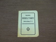 VINTAGE 1904 MASONIC DIRECTORY AMSTERDAM NY picture