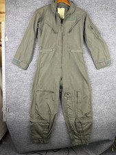 US Military Flight Suit Mens 36 Large Flyers CWP-27/P USAF Coveralls Green picture