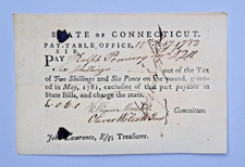 1782 Pay Document Signed Rev War General Jediah Huntington, Wm Mosely, O Wolcott picture