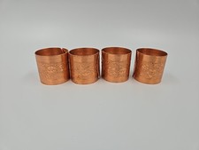 Vintage Embossed Solid Copper Napkin Rings Coppercraft Guild 1 1/2