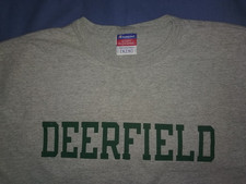 Classic Deerfield Academy Champion XL Cotton Grey T-Shirt VGC picture