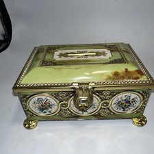 Vintage Decorative Floral Tin Klann Quality Tin Coin Bank Box Western Germany picture