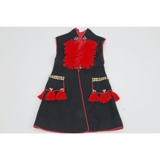 Vintage Polish Krakow Folk Costume Coat Vest Tassel Boho Kids 6Y picture