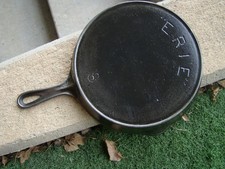 Pre Griswold Erie #8 Second Series Skillet w/ Butterfly Makers Mark picture