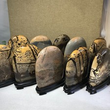 5Pcs Natural Chinese painting stone crystal ornaments for home decoration picture