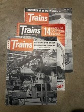 VTG 1957 Trains Magazine Lot of 3  Jan, Feb, July  Vol 17 No 3, 4,,9 Railroading picture