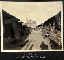 Antique 1931 Street View China Great Wall Base Village Photo picture