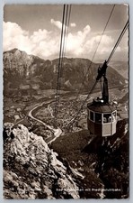 Bad Reichenhall RPPC Predigtstuhlbahn Cable Car Alps View c.1966 Real Photo Post picture