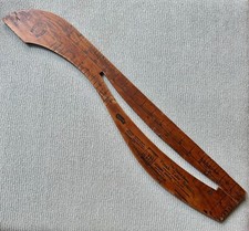 Antique ~ Dobbs Brothers ~ Patent 1895 French Taylor System Curved Garment Ruler picture