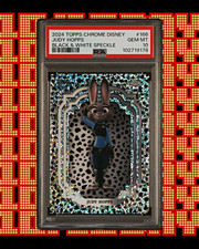 Topps 2024 Chrome Disney Judy Hopps #166 Black & White Speckle PSA 10 Serialized picture