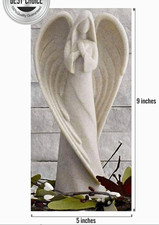 Loving Memories Gifts Dulaya White Resin Angel Figurine 9in Boxed Sympathy picture