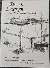 1970s Davy Locker Restaurant New Bedford Harbor  Massachusetts Small Menu  picture