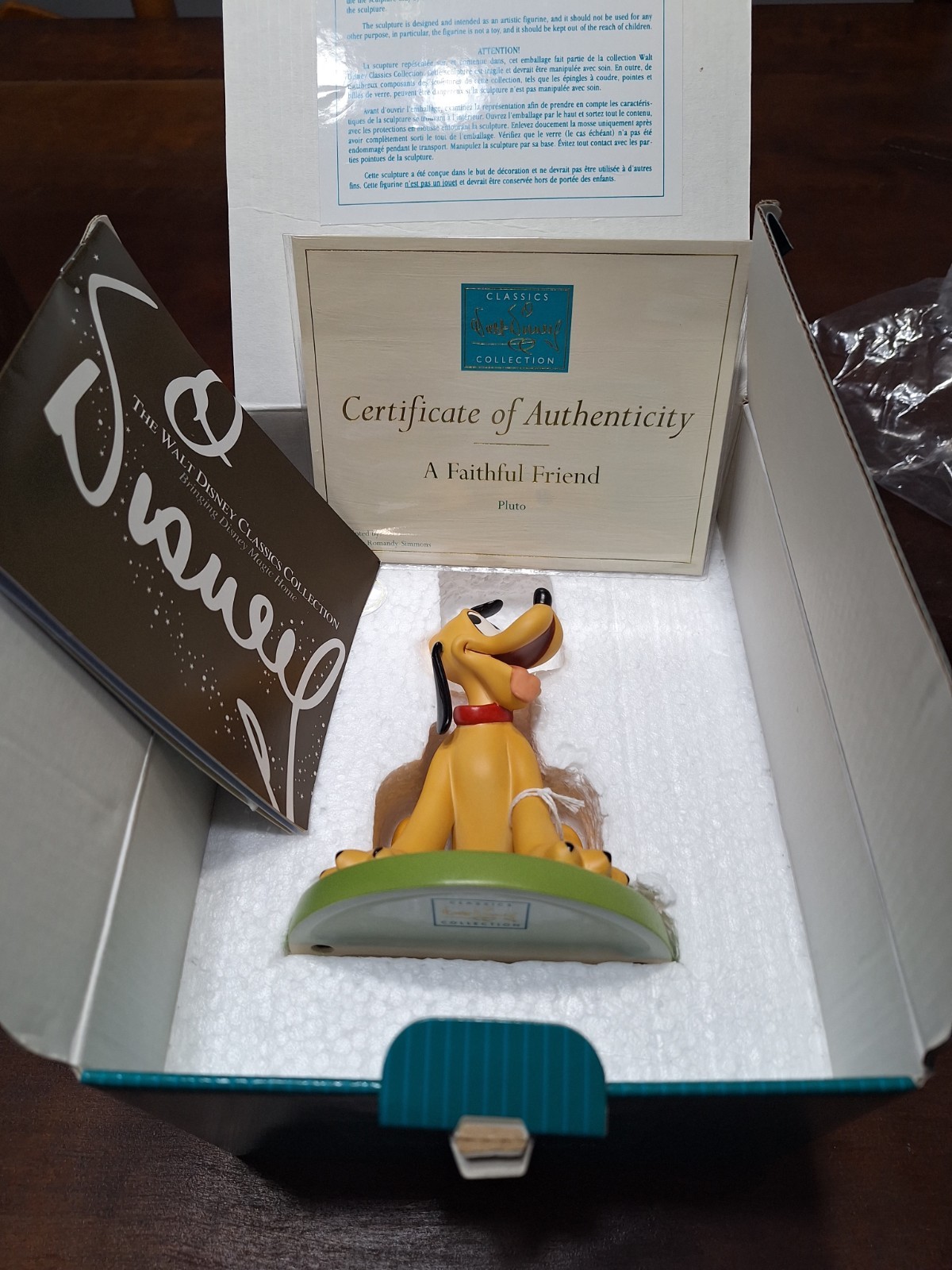 RARE Pluto A Faithful Friend Figurine  Walt Disney Classics Collection Dog / Box