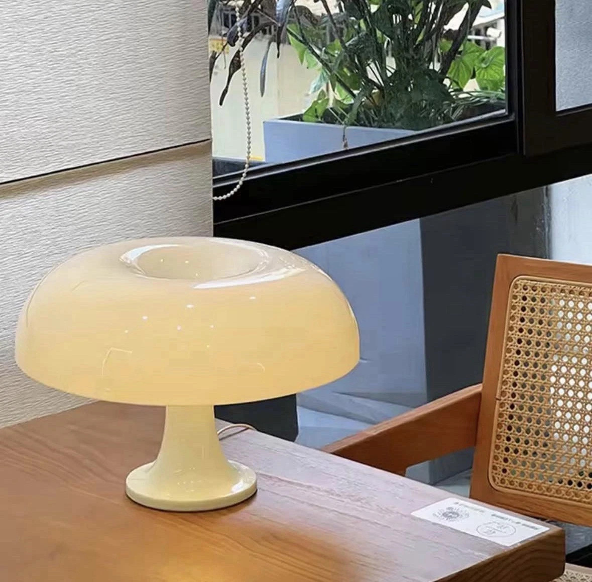 Vintage White Mushroom Lamp Mid Century Modern Retro Minimalist Table Lamp