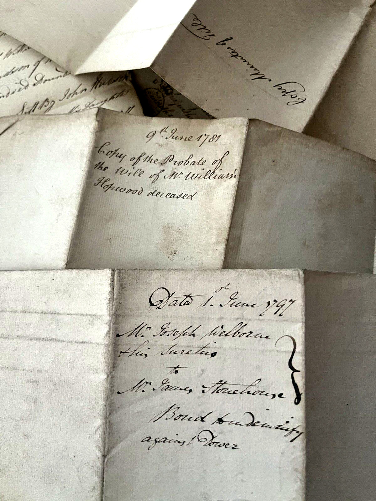 AUTHENTIC HANDWRITTEN PAPER DOCUMENT IN ENGLISH from 1700s