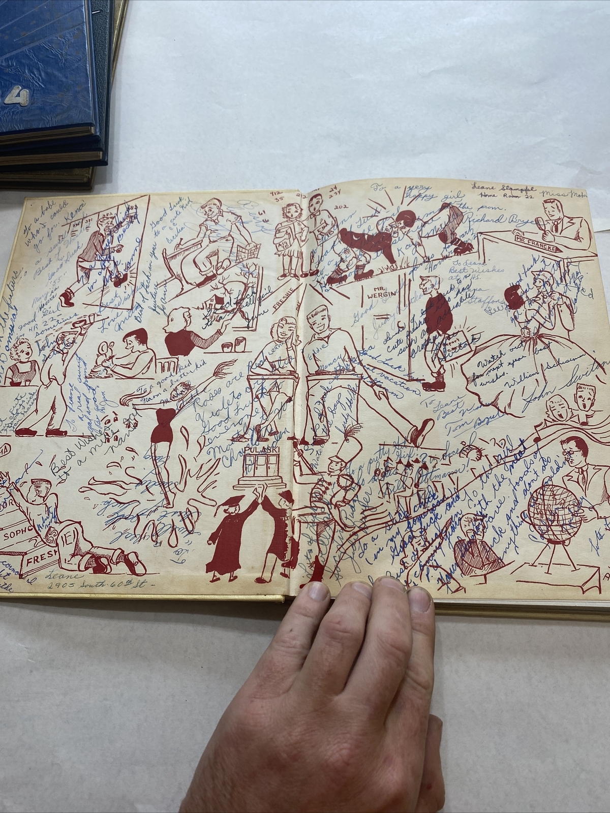 Pulaski High school yearbook 1955 cavalier (Many many autographs & Signatures)